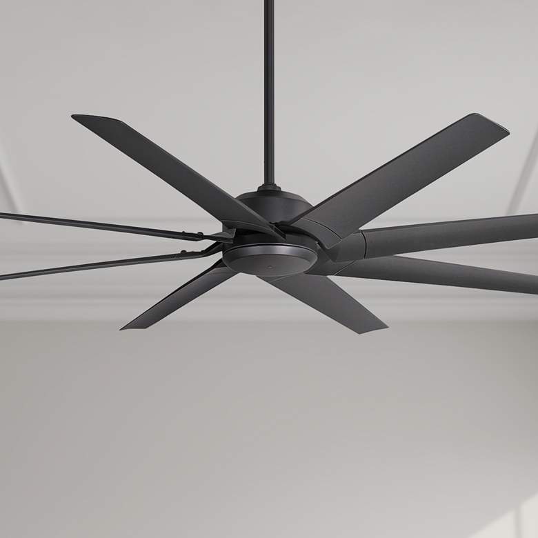 Image 1 70" Modern Forms Roboto XL Matte Black Smart Ceiling Fan