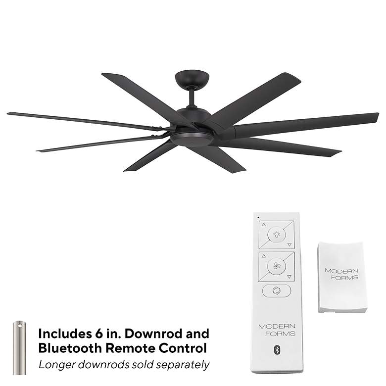 Image 6 70" Modern Forms Roboto XL Matte Black Smart Ceiling Fan more views