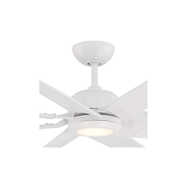 Image 2 70" Modern Forms Roboto XL Matte White 3500K LED Smart Wet Ceiling Fan more views