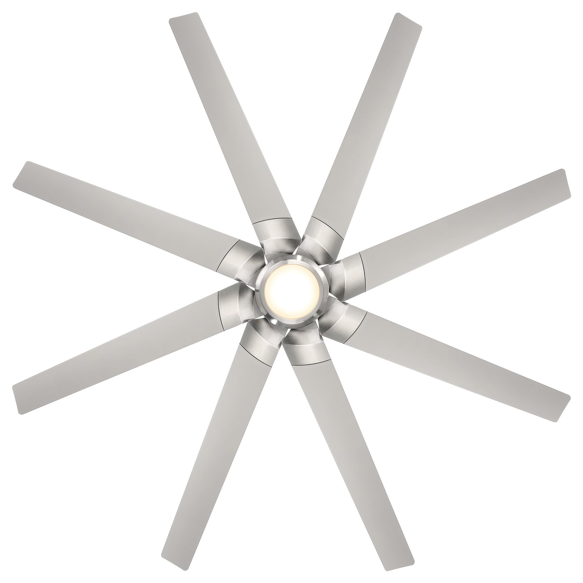 Image 3 70" Modern Forms Roboto XL Nickel 2700K LED Smart Wet Ceiling Fan more views