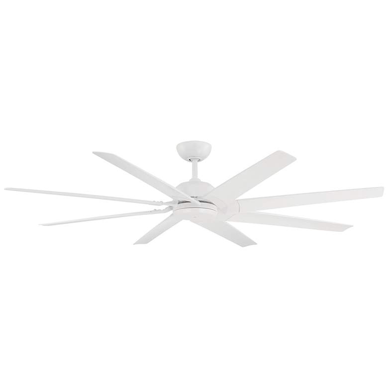 Image 1 70" Modern Forms Roboto XL Wet Rated Matte White Large Smart Fan