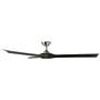 70" Modern Forms Torque Brushed Nickel and Ebony Smart Ceiling Fan