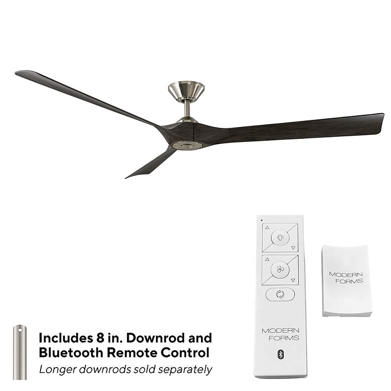 Image 5 70" Modern Forms Torque Brushed Nickel and Ebony Smart Ceiling Fan more views