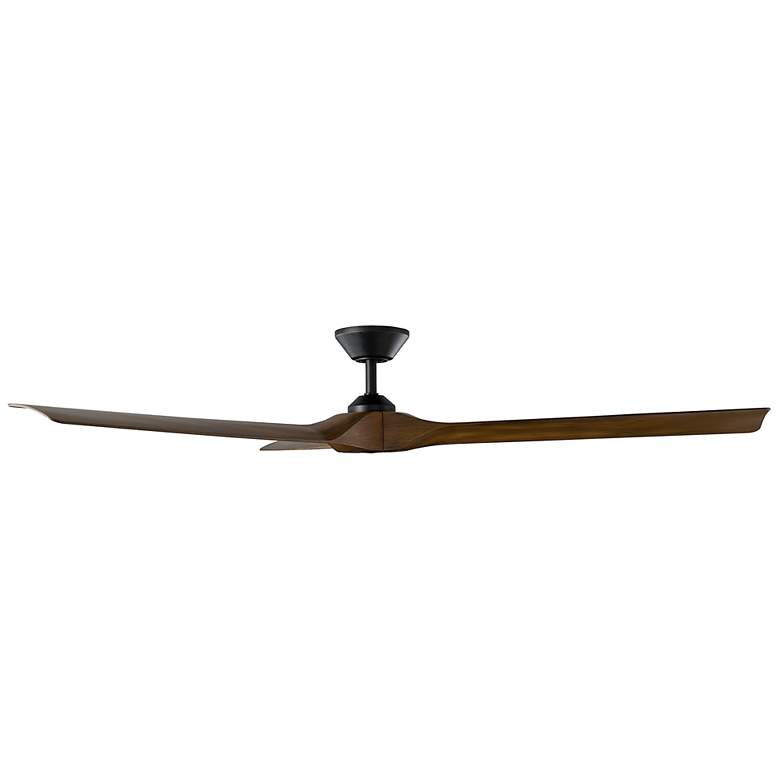Image 3 70" Modern Forms Torque Matte Black Distressed Koa Smart Ceiling Fan more views