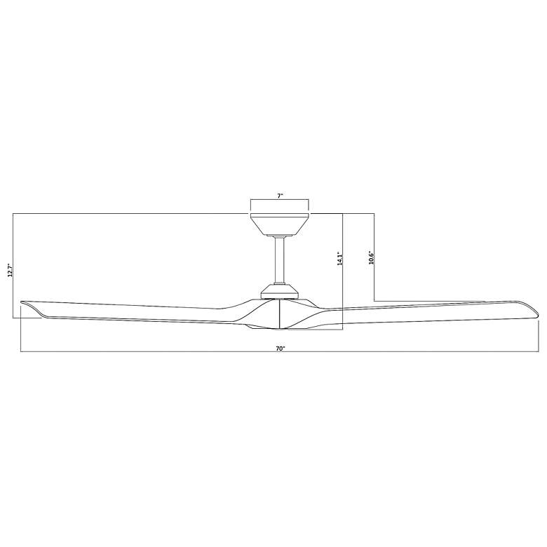 Image 6 70" Modern Forms Torque Matte Black Distressed Koa Smart Ceiling Fan more views