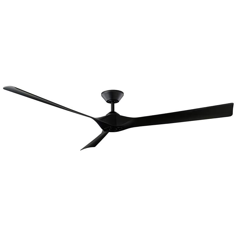 Image 1 70" Modern Forms Torque Matte Black Indoor/Outdoor Smart Ceiling Fan