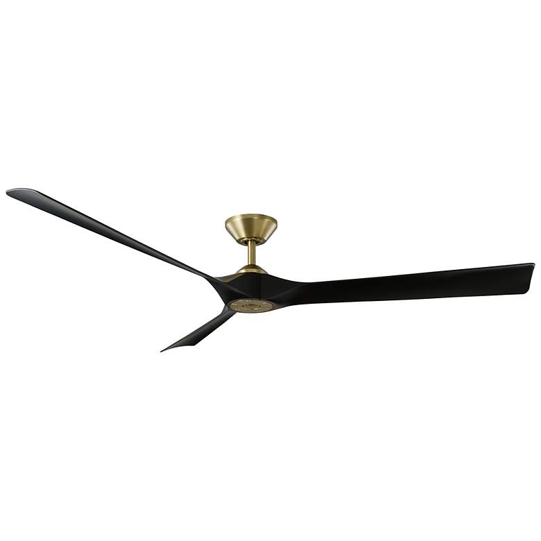 Image 1 70" Modern Forms Torque Soft Brass and Matte Black Smart Ceiling Fan