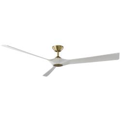 70&quot; Modern Forms Torque Soft Brass and Matte White Smart Ceiling Fan