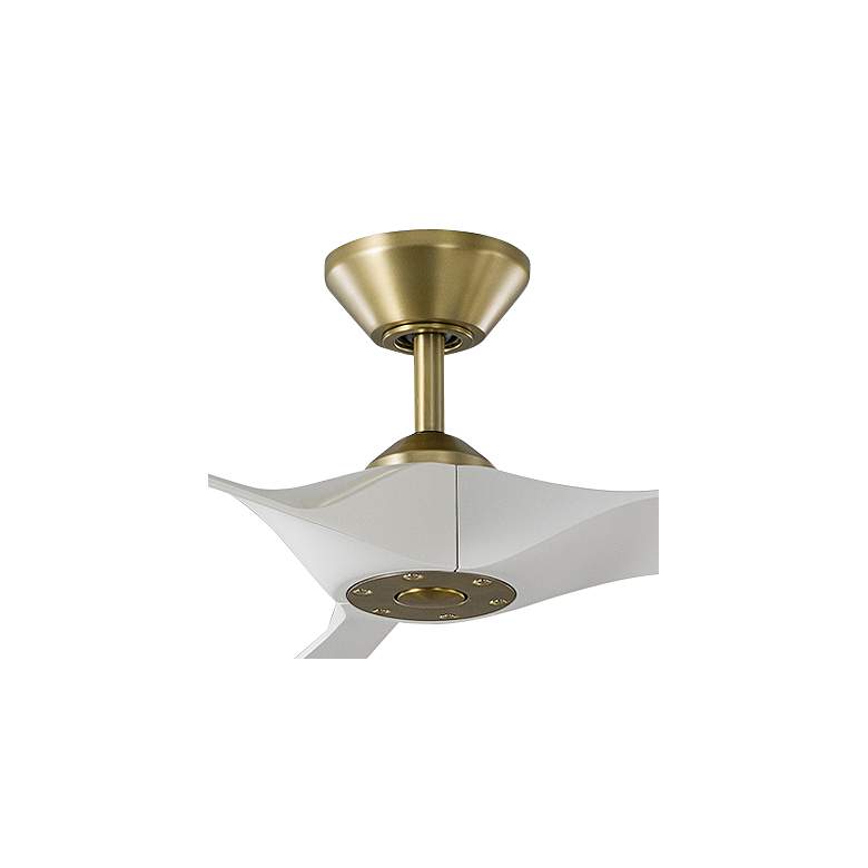 Image 4 70" Modern Forms Torque Soft Brass and Matte White Smart Ceiling Fan more views