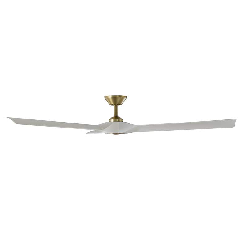 Image 4 70" Modern Forms Torque Soft Brass and Matte White Smart Ceiling Fan more views