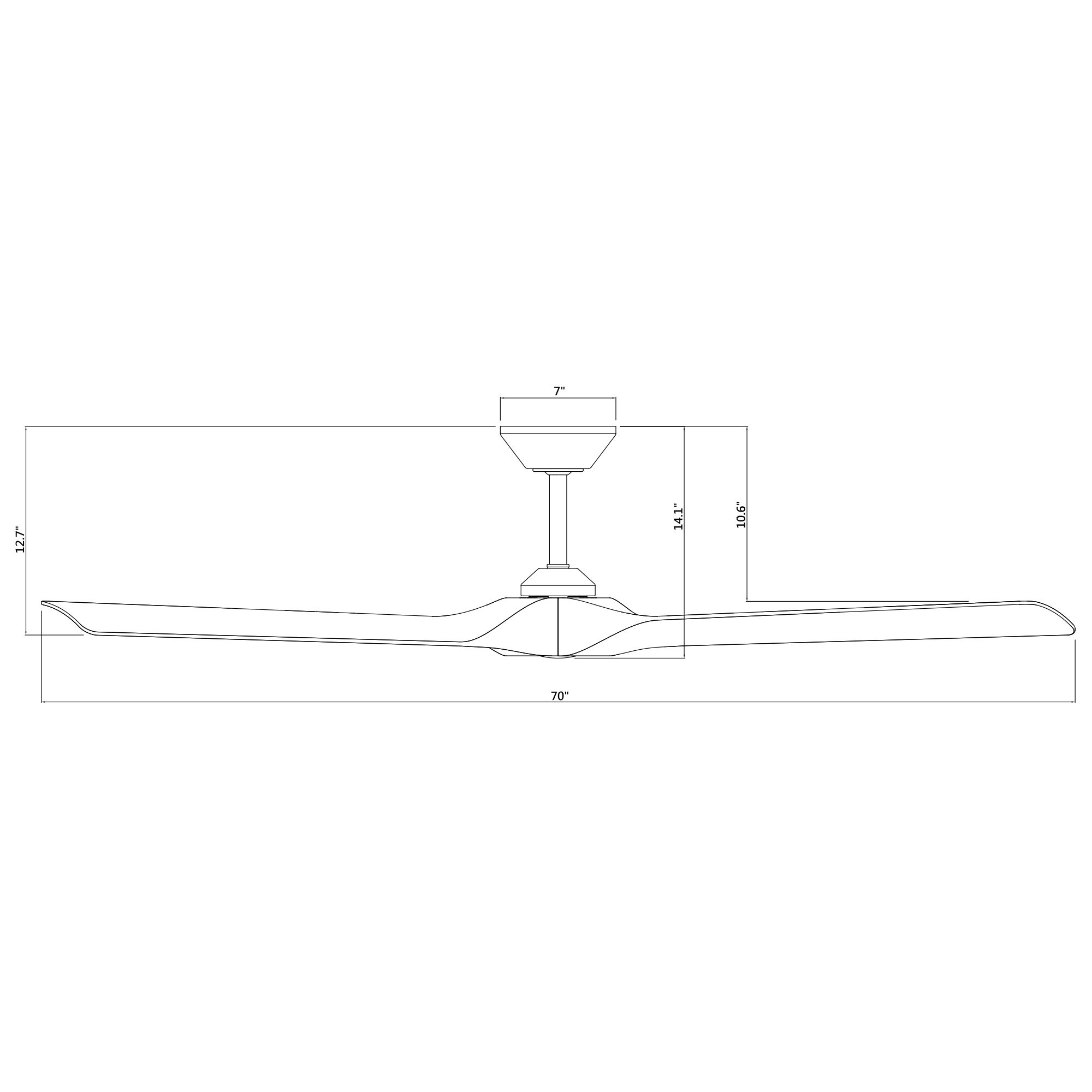 70" Modern Forms Torque Soft Brass and Matte White Smart Ceiling Fan in scene