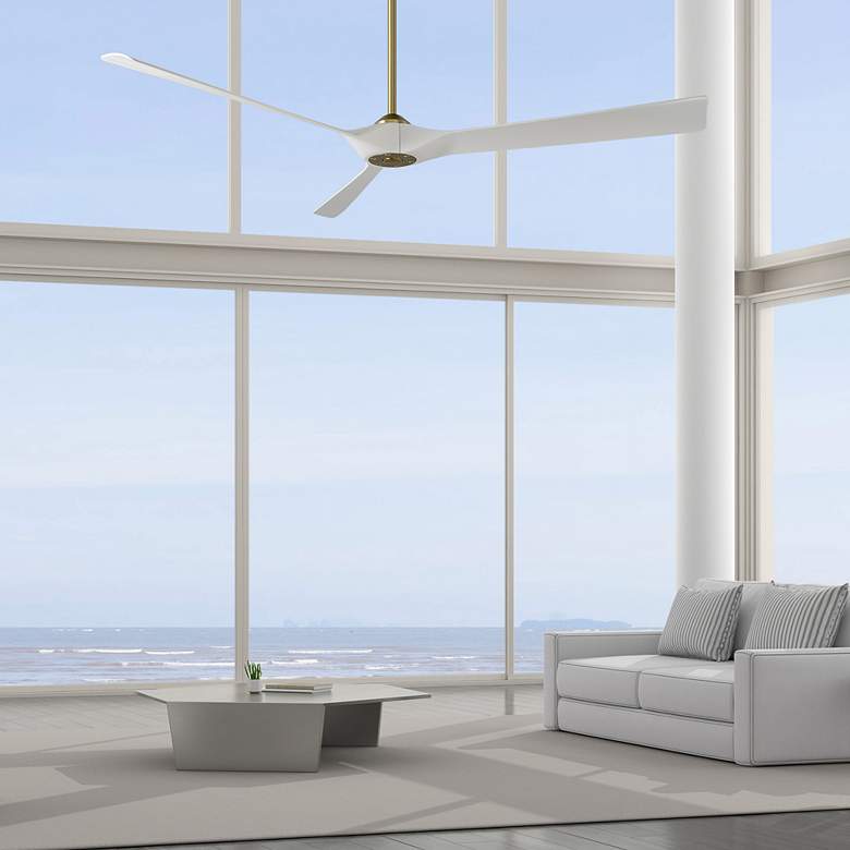 Image 7 70" Modern Forms Torque Soft Brass and Matte White Smart Ceiling Fan more views