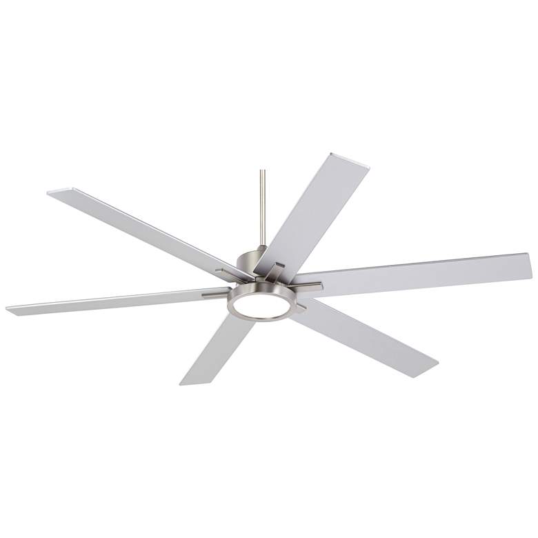70&quot; Nucleus Casa Vieja Nickel LED Large Fan with Remote Control