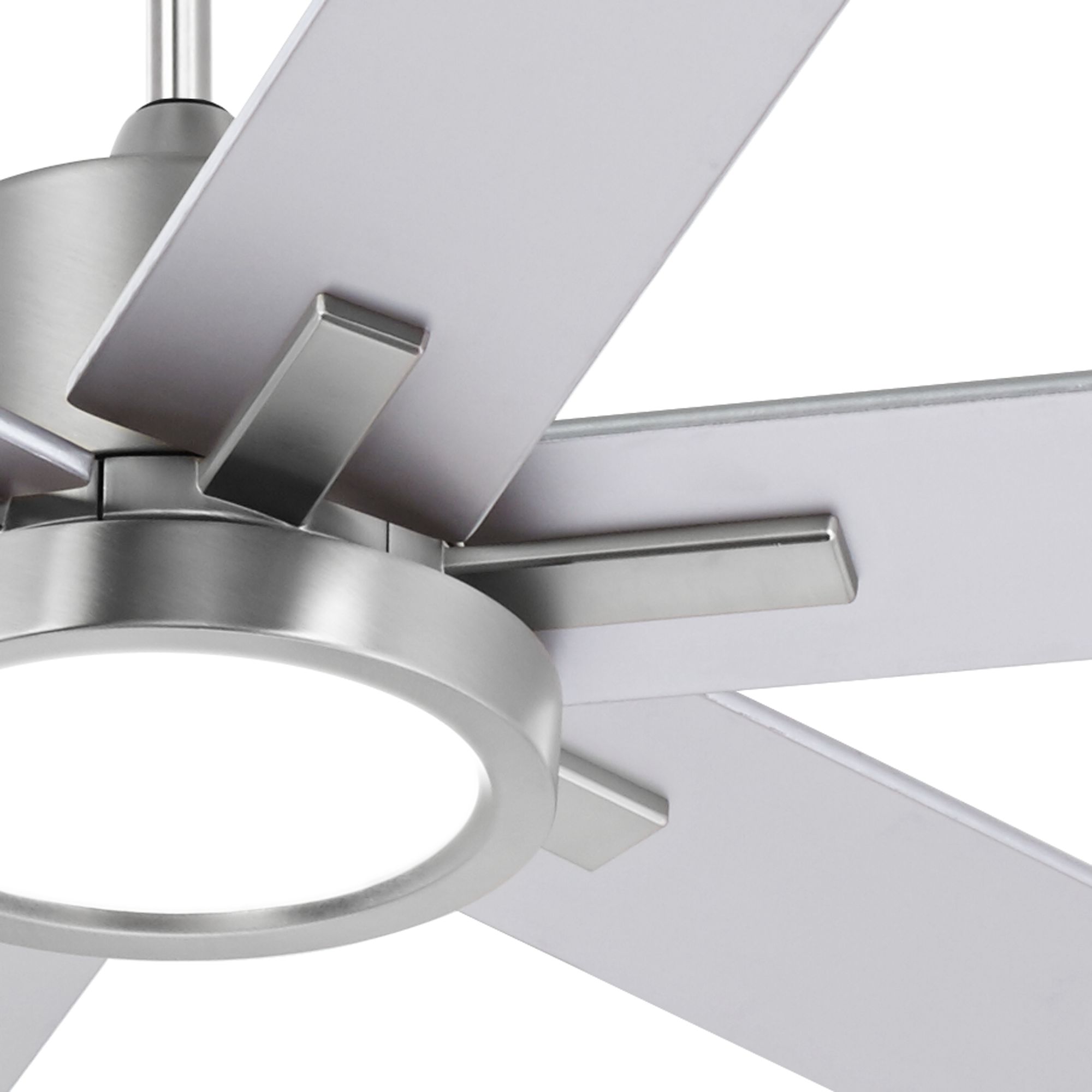 70" Nucleus Casa Vieja Nickel LED Large Fan with Remote Control