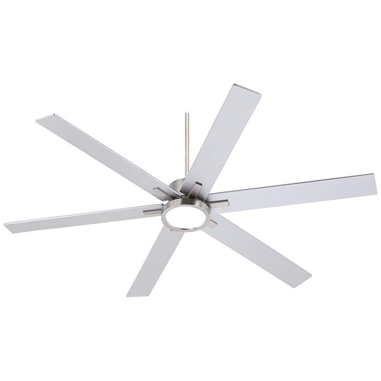 70&quot; Nucleus Casa Vieja Nickel LED Large Fan with Remote Control more views