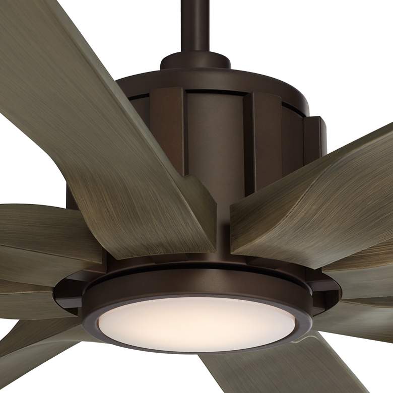 Image 3 70" Possini Defender Bronze Damp LED Ceiling Fan with Remote more views