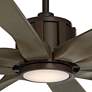 3_70" Possini Defender Bronze Damp LED Ceiling Fan with Remote more views