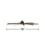 70" Possini Defender Bronze Damp LED Ceiling Fan with Remote