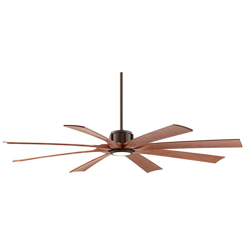 Image 7 70" Possini Defender Bronze Koa LED Large Damp Ceiling Fan with Remote more views