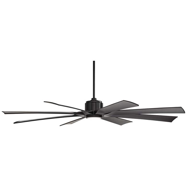 Image 7 70" Possini Defender Matte Black Damp LED Ceiling Fan with Remote more views