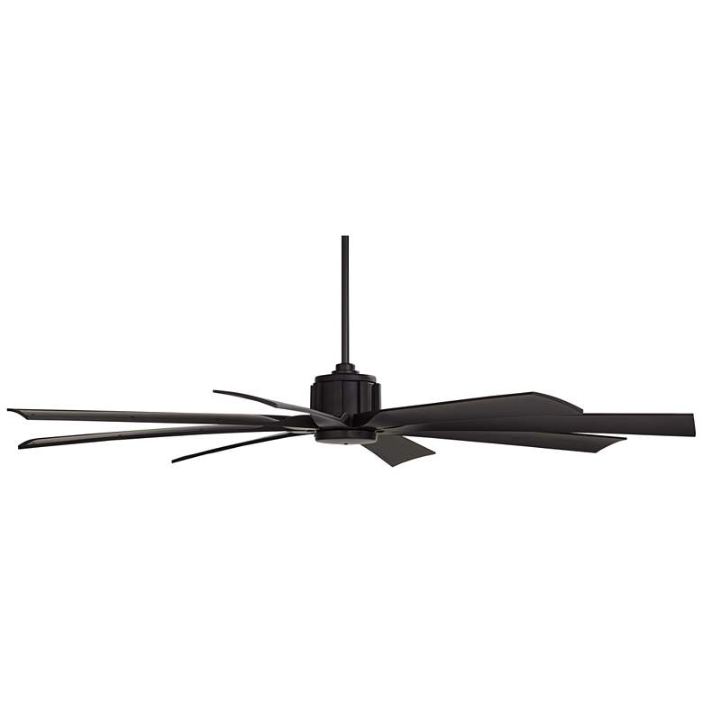 Image 6 70" Possini Defender Matte Black Damp Rated Ceiling Fan with Remote more views