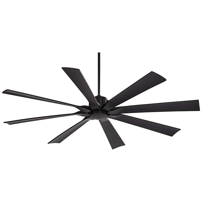 Image 7 70" Possini Defender Matte Black Damp Rated Ceiling Fan with Remote more views