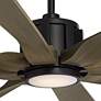 3_70" Possini Defender Matte Black Damp Rated LED Ceiling Fan more views