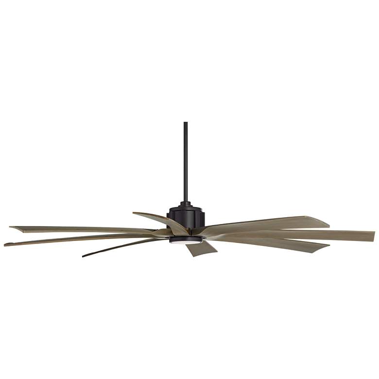 Image 7 70" Possini Defender Matte Black Damp Rated LED Ceiling Fan more views