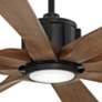 3_70" Possini Defender Matte Black Koa Damp LED Ceiling Fan with Remote more views