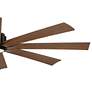 4_70" Possini Defender Matte Black Koa Damp LED Ceiling Fan with Remote more views
