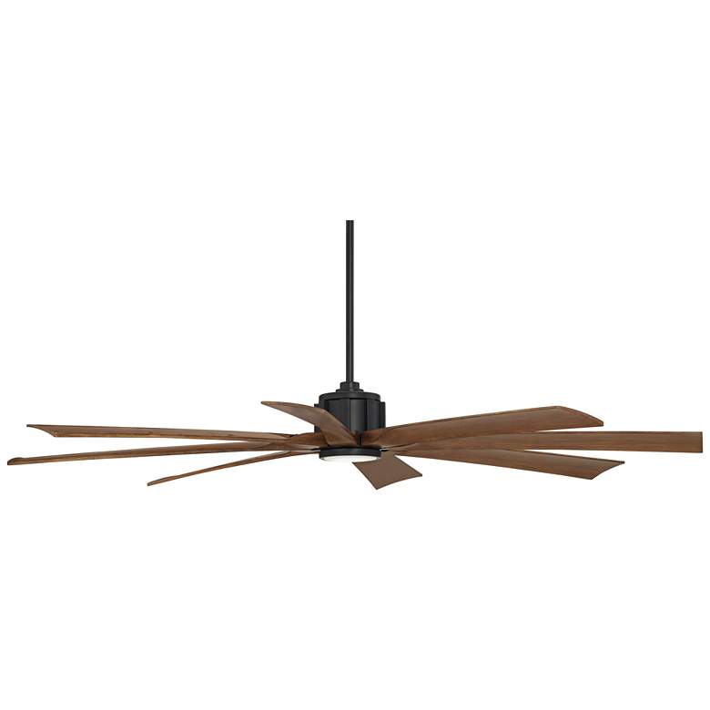 Image 5 70" Possini Defender Matte Black Koa Damp LED Ceiling Fan with Remote more views