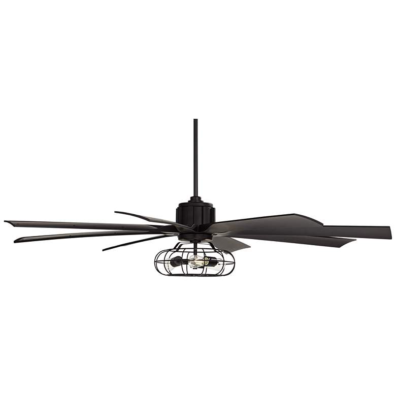Image 6 70" Possini Defender Matte Black LED Ceiling Fan with Remote more views