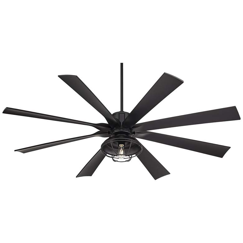 Image 7 70 inch Possini Euro Defender Black LED Large Ceiling Fan with Remote more views
