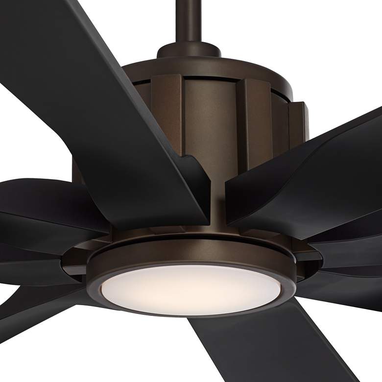 Image 2 70" Possini Euro Defender Bronze Black LED Ceiling Fan with Remote more views