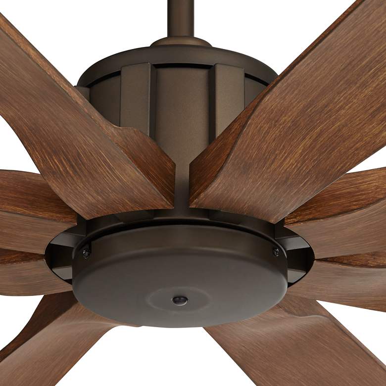 Image 3 70" Possini Euro Defender Bronze Koa Damp Ceiling Fan with Remote more views