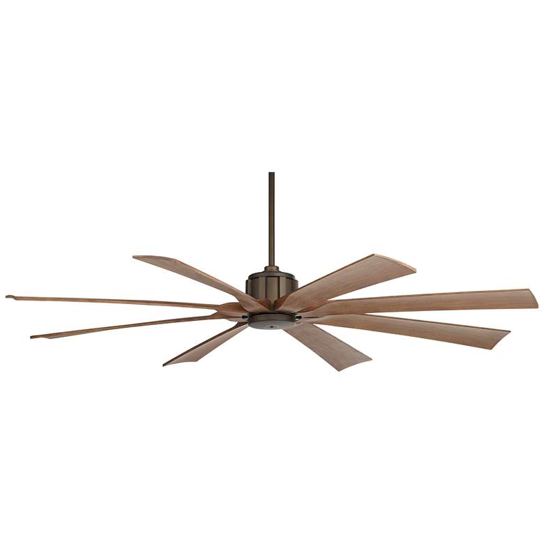 Image 6 70 inch Possini Euro Defender Bronze Koa Damp Ceiling Fan with Remote more views