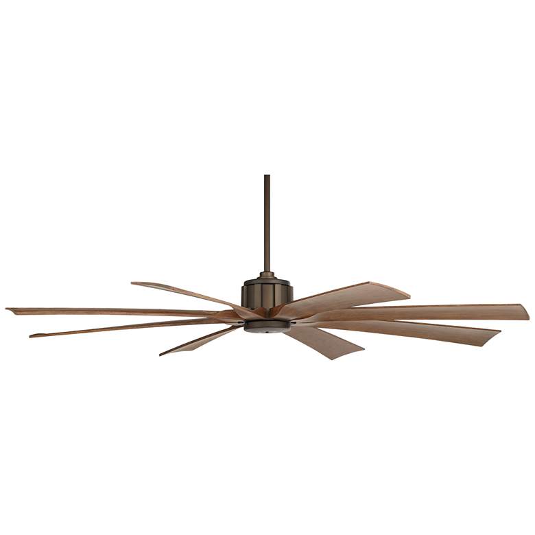 Image 7 70 inch Possini Euro Defender Bronze Koa Damp Ceiling Fan with Remote more views