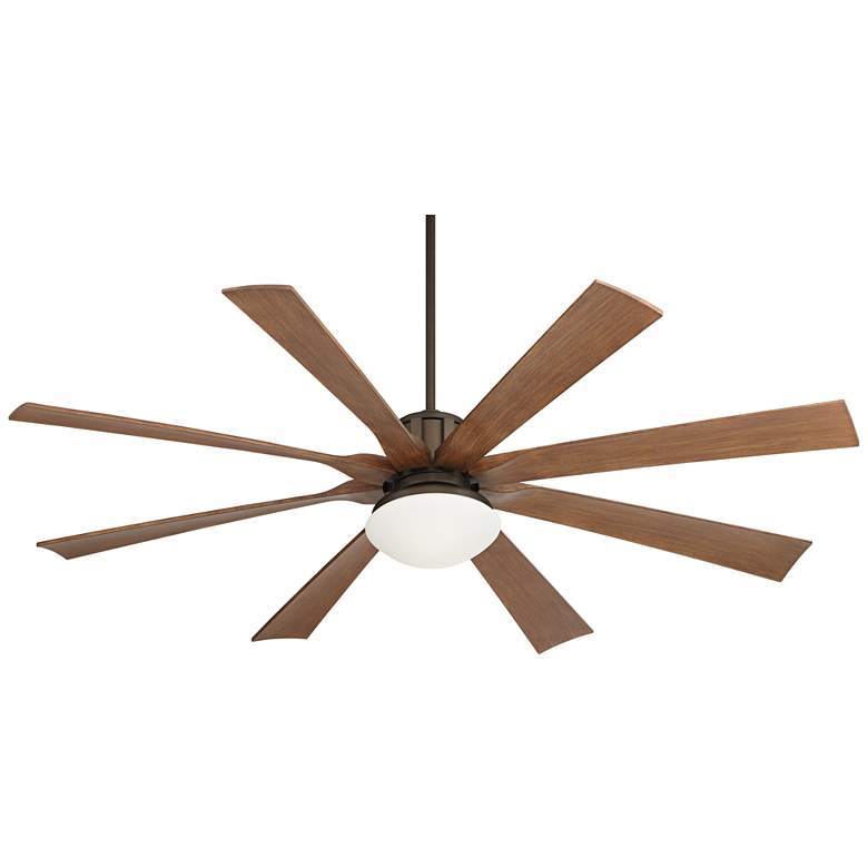 Image 2 70 inch Possini Euro Defender Bronze Koa LED Ceiling Fan with Remote