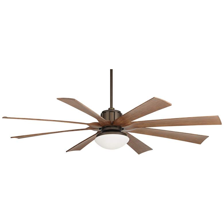 Image 6 70 inch Possini Euro Defender Bronze Koa LED Ceiling Fan with Remote more views