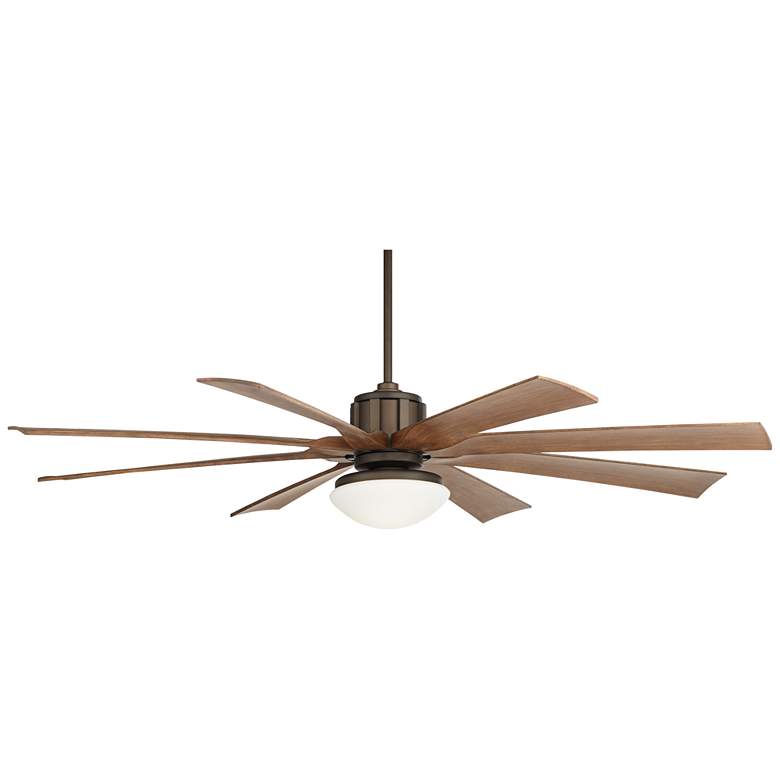 Image 7 70" Possini Euro Defender Bronze Koa LED Ceiling Fan with Remote more views