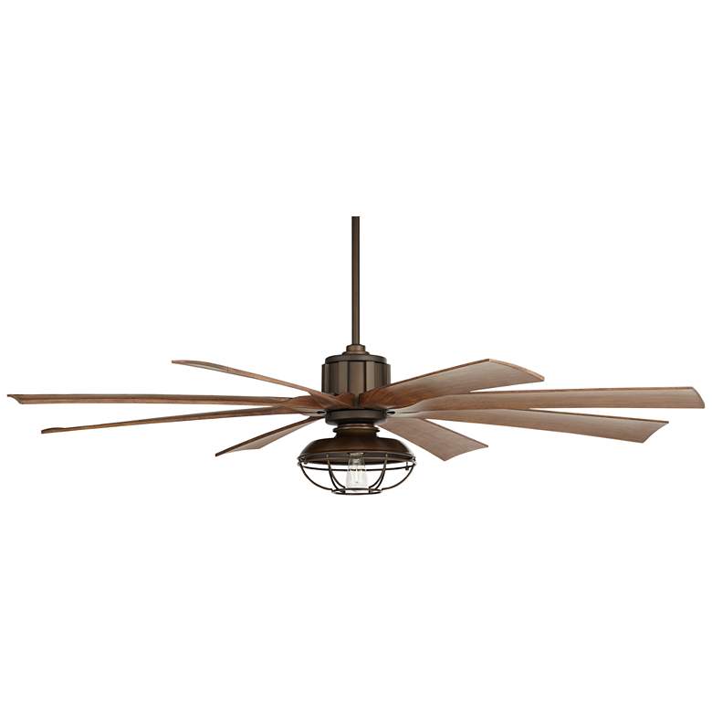 Image 7 70" Possini Euro Defender Bronze Koa LED Ceiling Fan with Remote more views