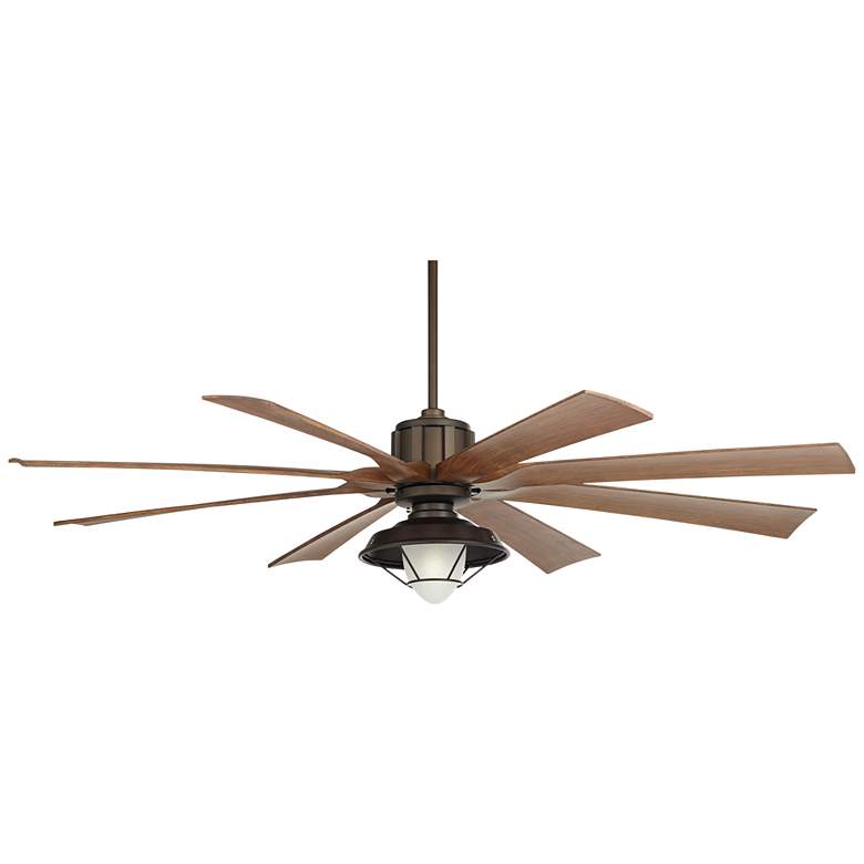 Image 6 70" Possini Euro Defender Bronze Koa LED Ceiling Fan with Remote more views