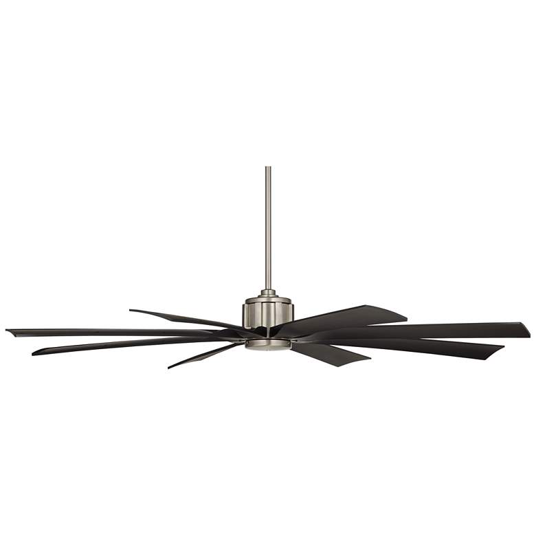 Image 6 70 inch Possini Euro Defender Brushed Nickel Damp Ceiling Fan with Remote more views