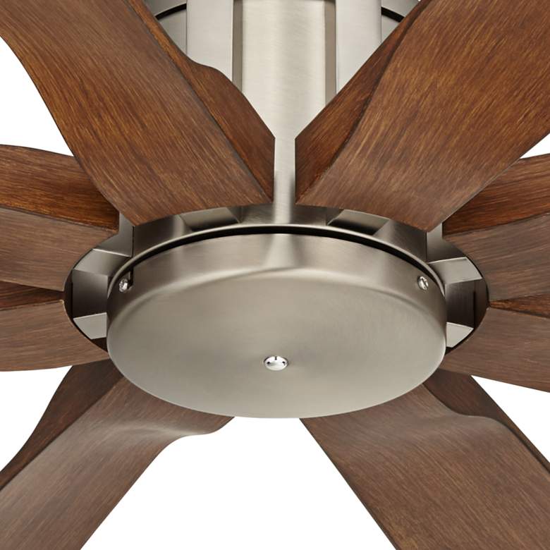 Image 3 70 inch Possini Euro Defender Brushed Nickel Damp Ceiling Fan with Remote more views