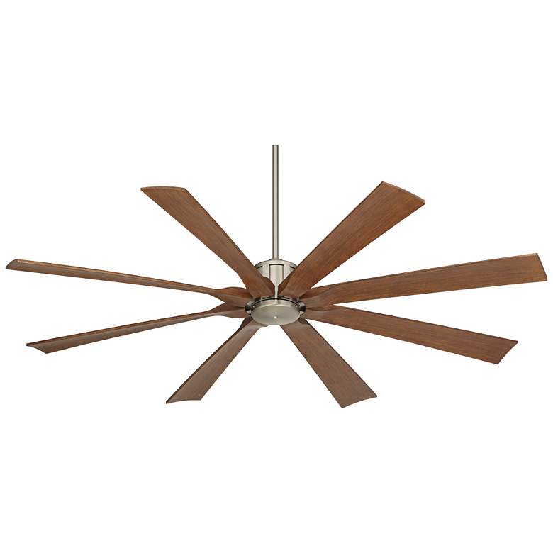 Image 5 70 inch Possini Euro Defender Brushed Nickel Damp Ceiling Fan with Remote more views