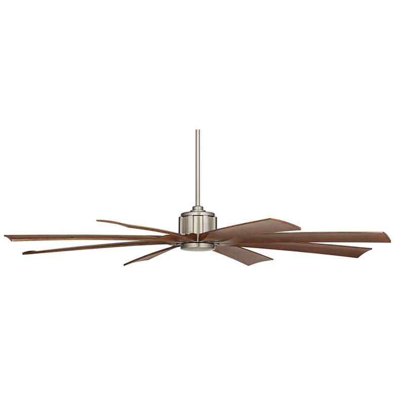 Image 6 70 inch Possini Euro Defender Brushed Nickel Damp Ceiling Fan with Remote more views