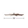 70" Possini Euro Defender Brushed Nickel Damp Ceiling Fan with Remote