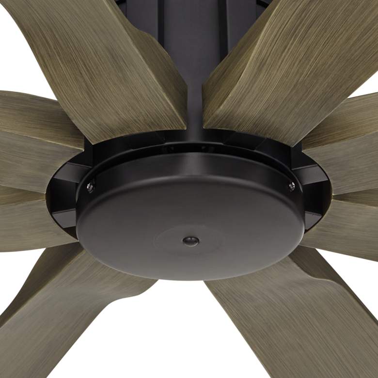 Image 3 70" Possini Euro Defender Matte Black Oak Large Remote Ceiling Fan more views