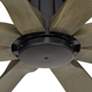 70" Possini Euro Defender Matte Black Oak Large Remote Ceiling Fan