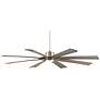 6_70" Possini Euro Defender Nickel and Oak Damp LED Fan with Remote more views